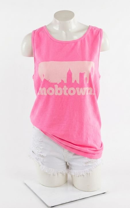 mobtown® skyline Barbie Pink Unisex Tank