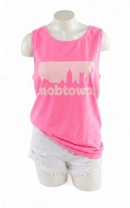 mobtown® skyline Barbie Pink Unisex Tank