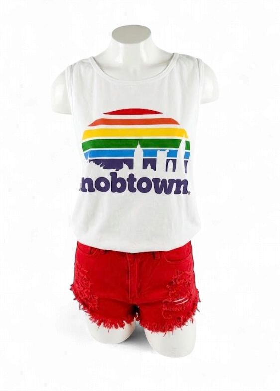 mobtown® skyline Rainbow Unisex Tank