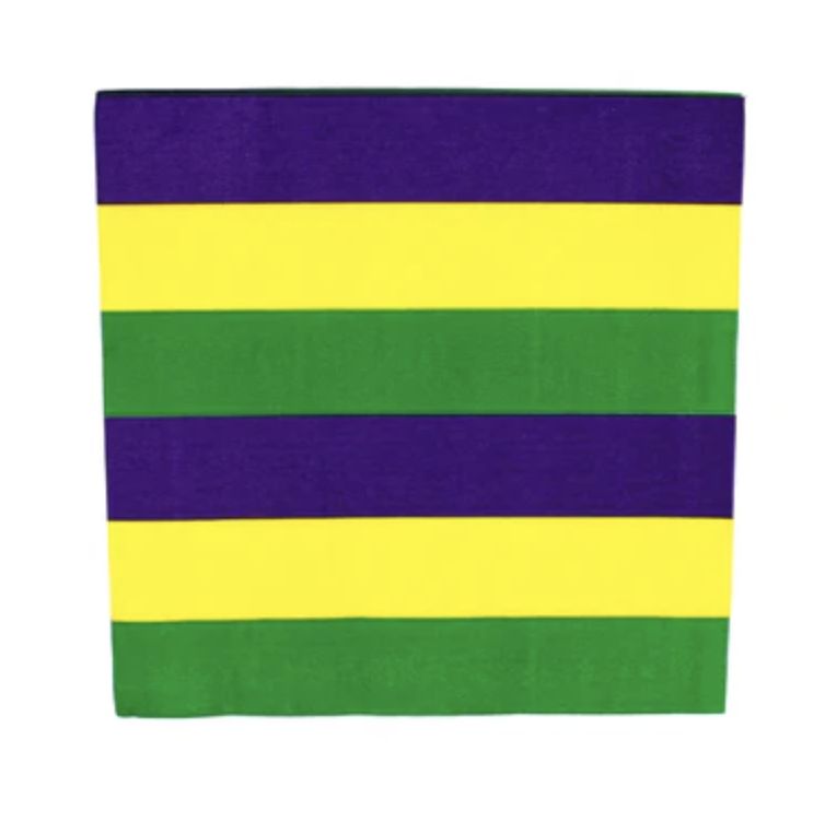 Mardi Gras Dinner Napkin - 16" x 16" (Each)