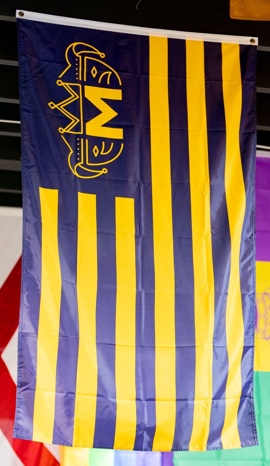 Mobile Mardi Gras Striped Flag - 3'x5