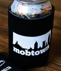 Mobtown Skyline Koozie- Black/White