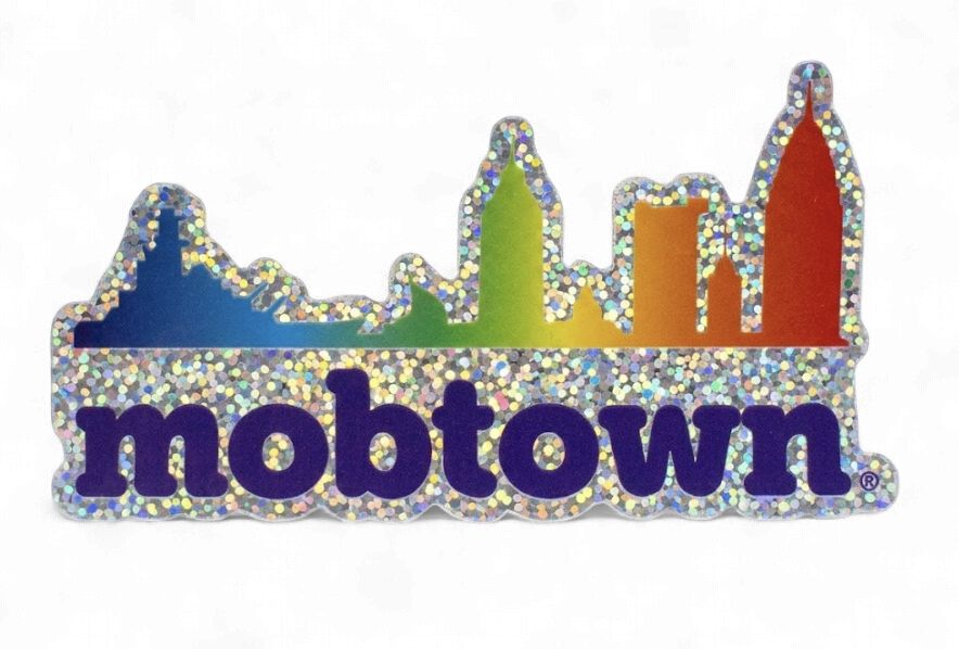 mobtown® Pride Skyline Glitter Sticker
