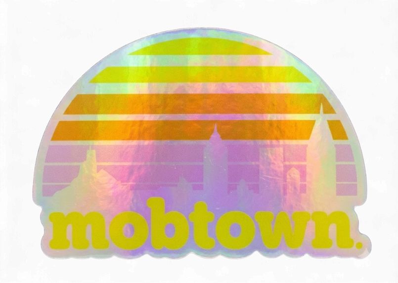 mobtown® Sunset Skyline Holographic Sticker
