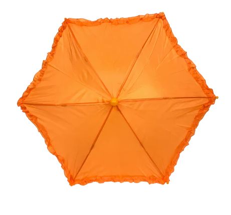Orange Umbrella with Ruffle 5" (Each)