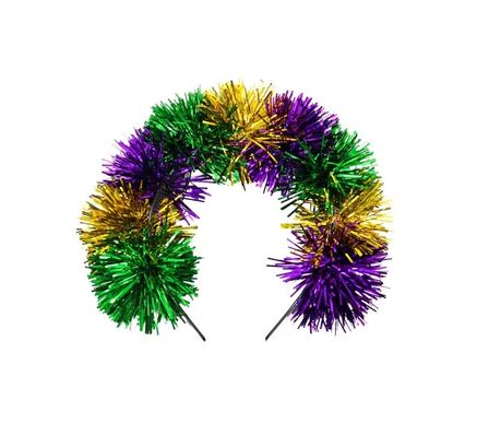 Purple, Green, and Gold Pom Pom Headband (Each)