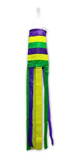 Purple, Green, and Yellow Mardi Gras WindSock (Each)