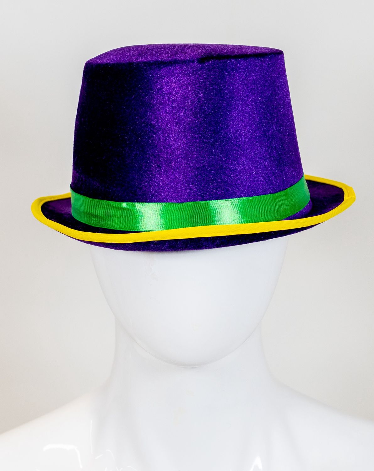 Purple, Green and Gold Felt Top Hat (Each)
