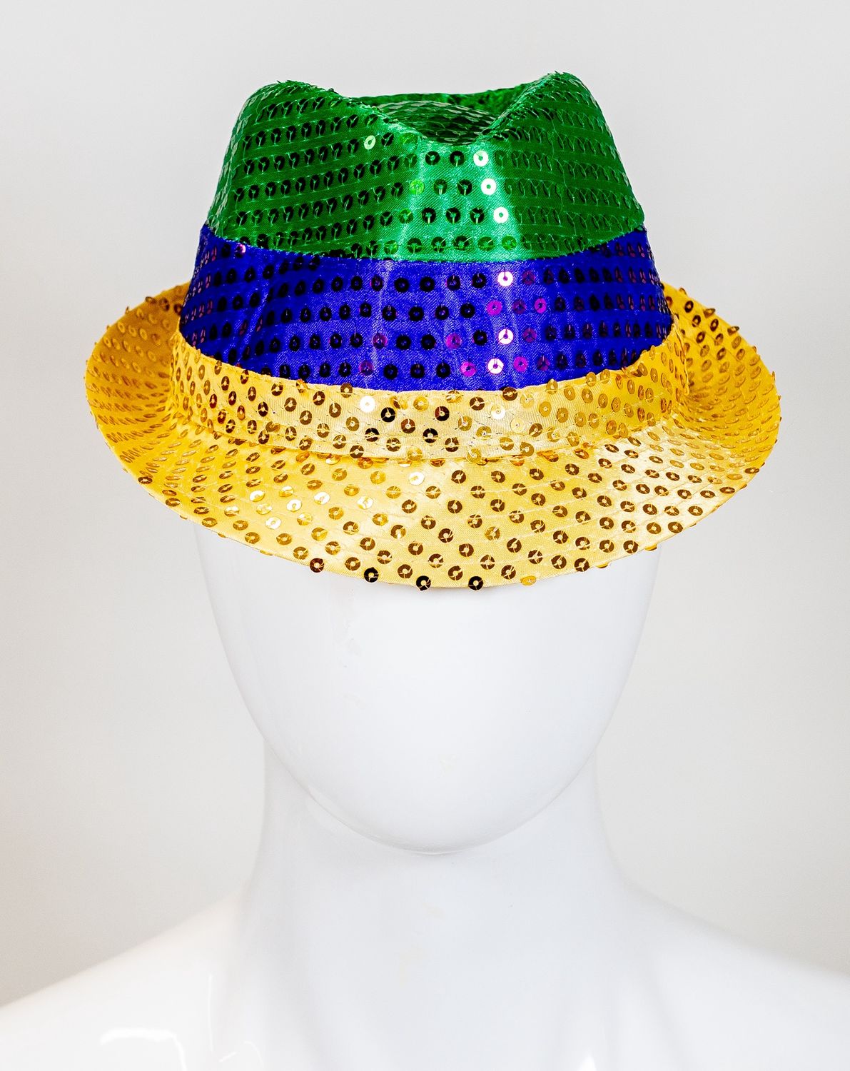 Purple, Green and Gold Sequin Fedora (Each)