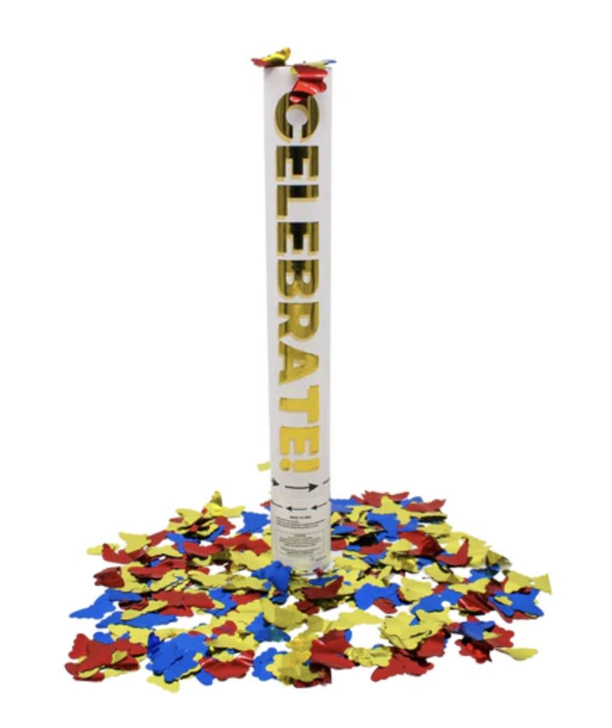 Rainbow Paper Confetti Cannon 31" (Each)