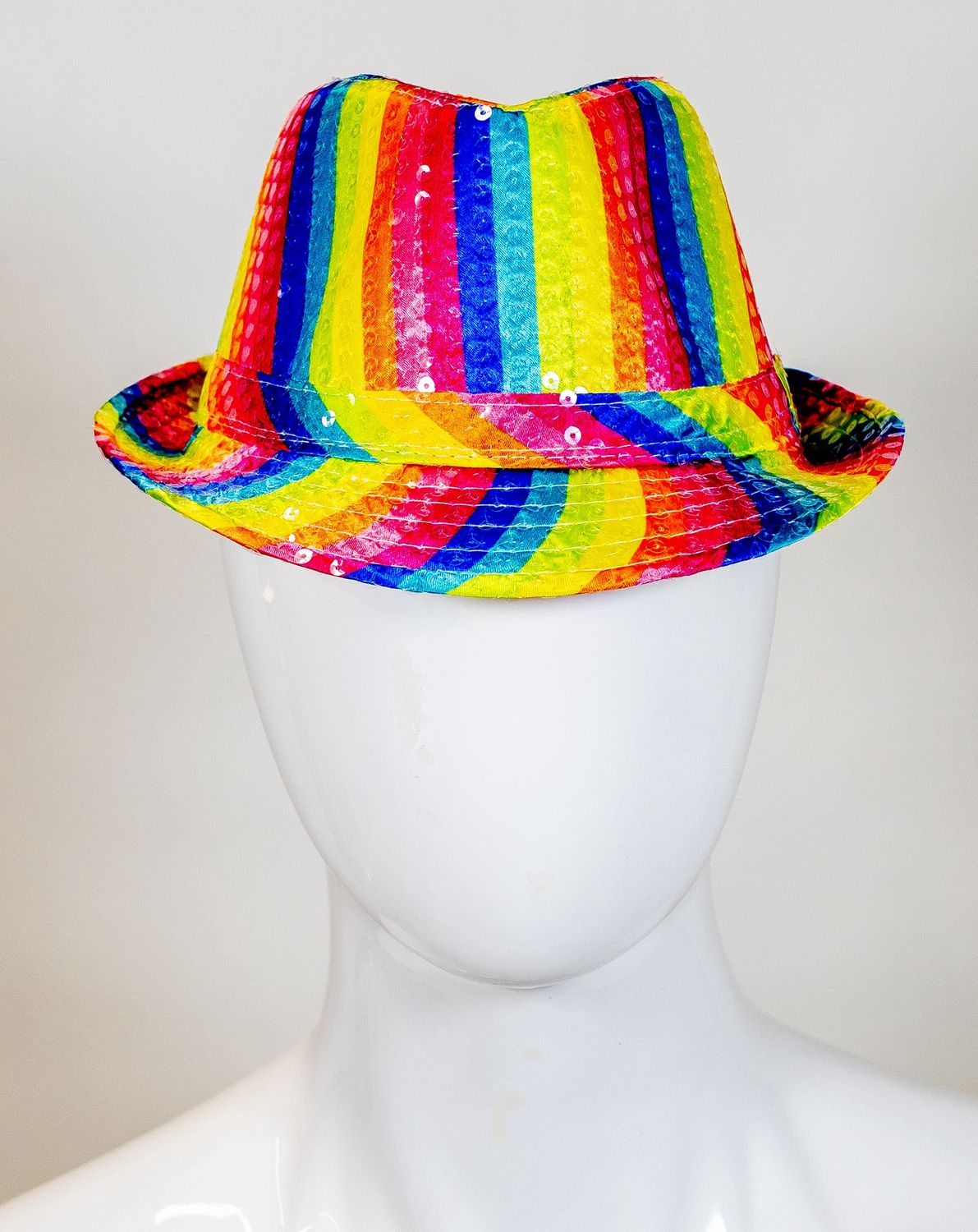 Rainbow Sequin Fedora (Each)