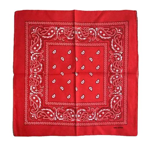 Red Bandana 22" X 22" Polyester (Each)