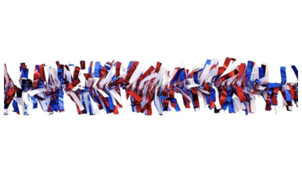 Red, White, and Blue Garland - 9' x 3.5" (Each)