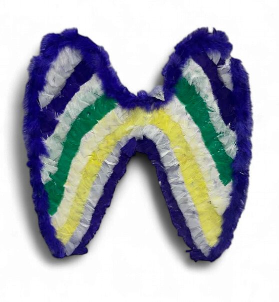Purple, Green and Gold Wings 22" x 23.5" (Each)