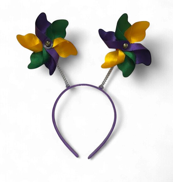 Purple, Green and Yellow Pinwheel Head Bopper (6 Pieces)