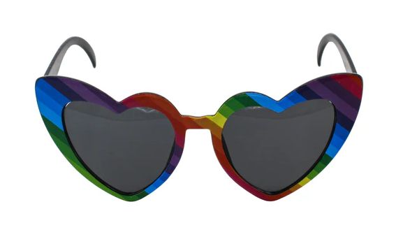 Rainbow Heart Sunglasses (Each)
