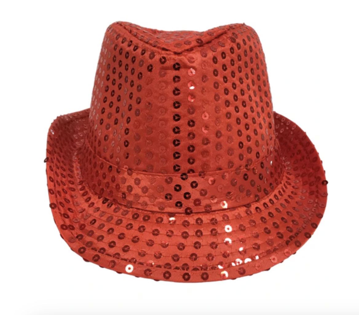 Red Sequin Fedora (Each)