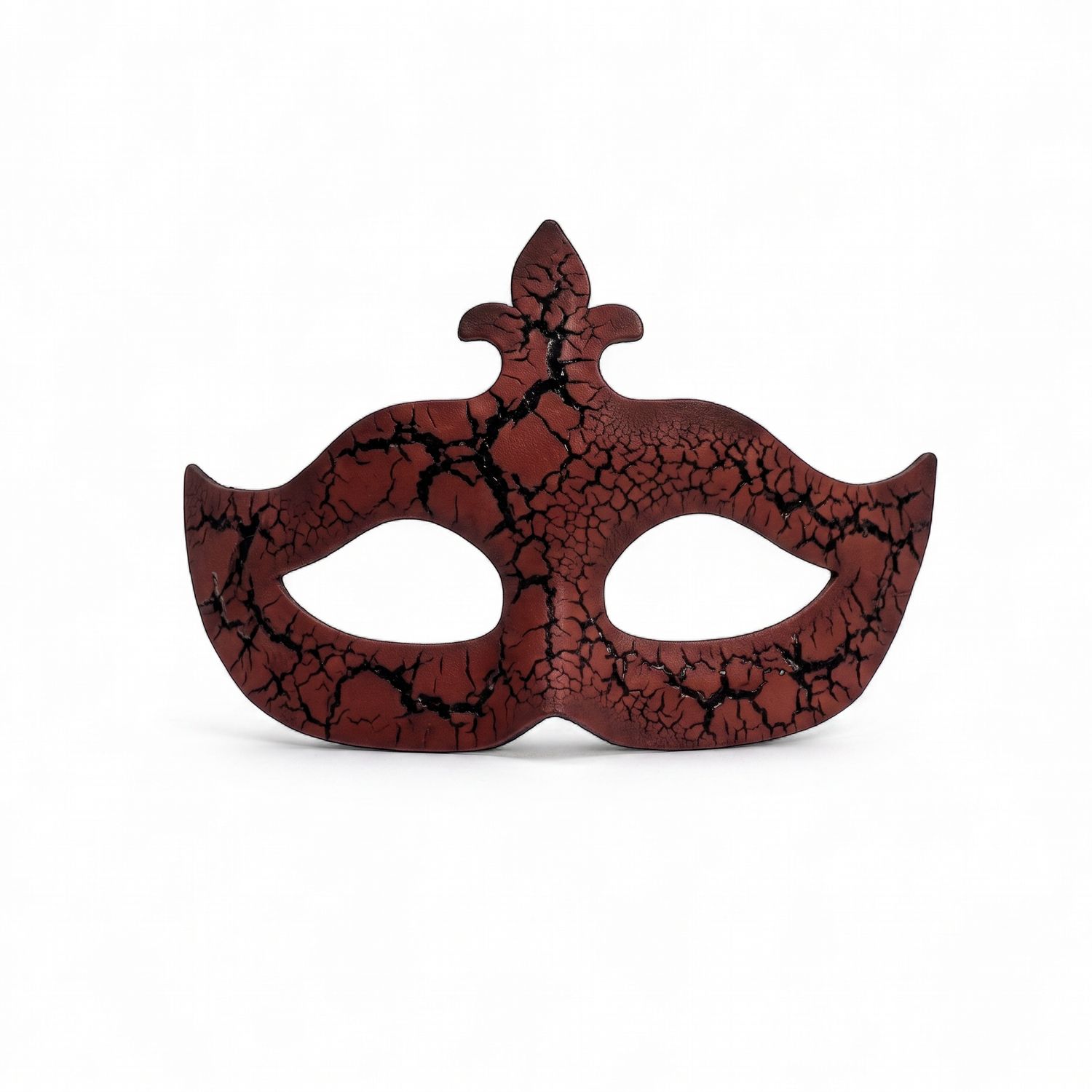 Red with Black Crackle Mask with Ribbon Tie (Each)