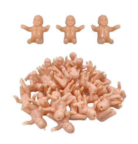 Small King Cake Baby 2.5cm - Peach (3 Dozen)