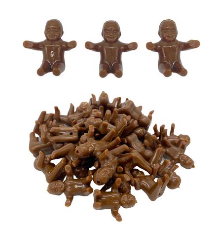 Small King Cake Baby 2.5cm - Brown (3 Dozen)