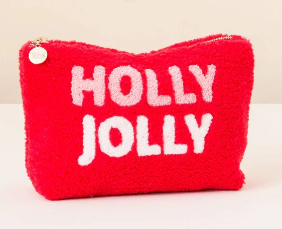 Teddy Pouch-Holly Jolly
