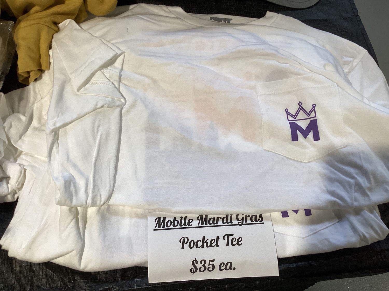 Mobile Mardi Gras Pocket Tee, Color: White, Size: S