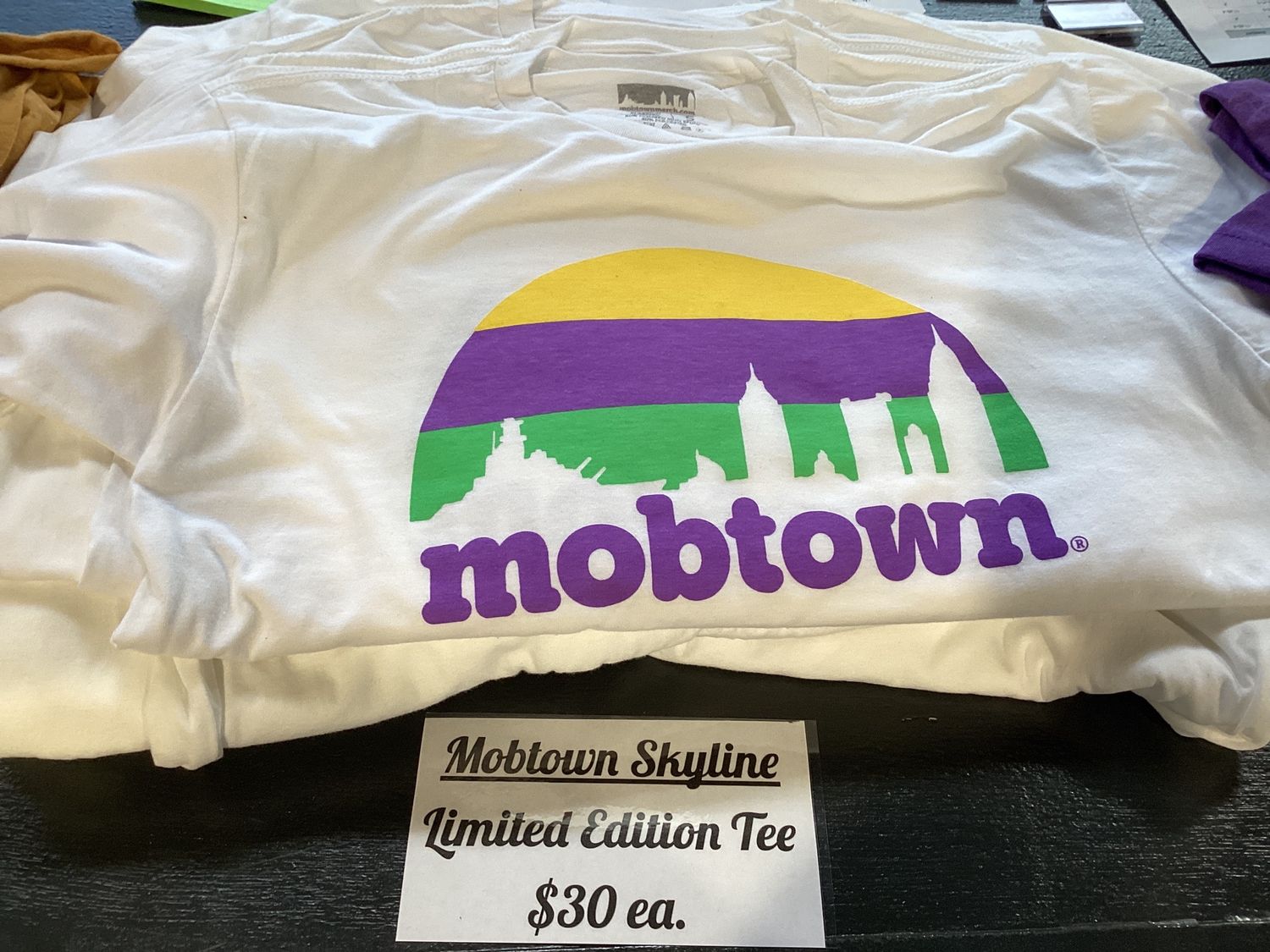 Mobtown Skyline Tee - Mardi Gras Limited Edition, Size: 2XL