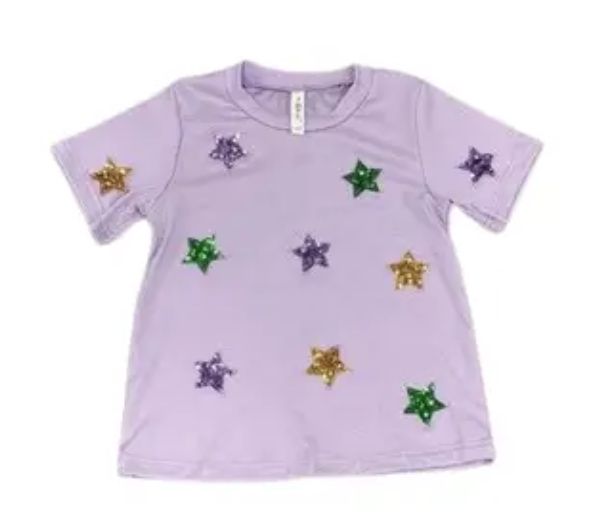 Kids 3D STAR MARDI GRAS SHORT SLEEVE T-SHIRT