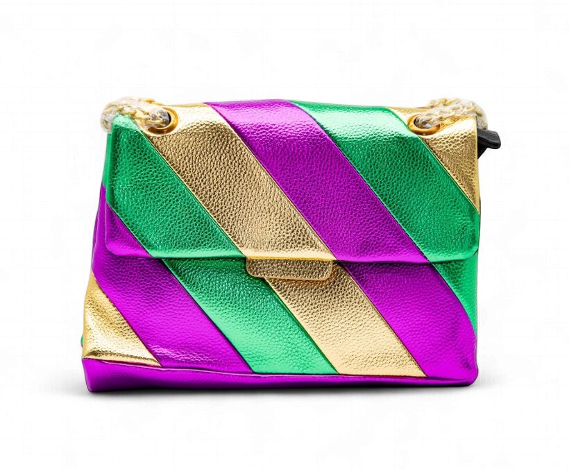Mardi Gras Stripe Purse