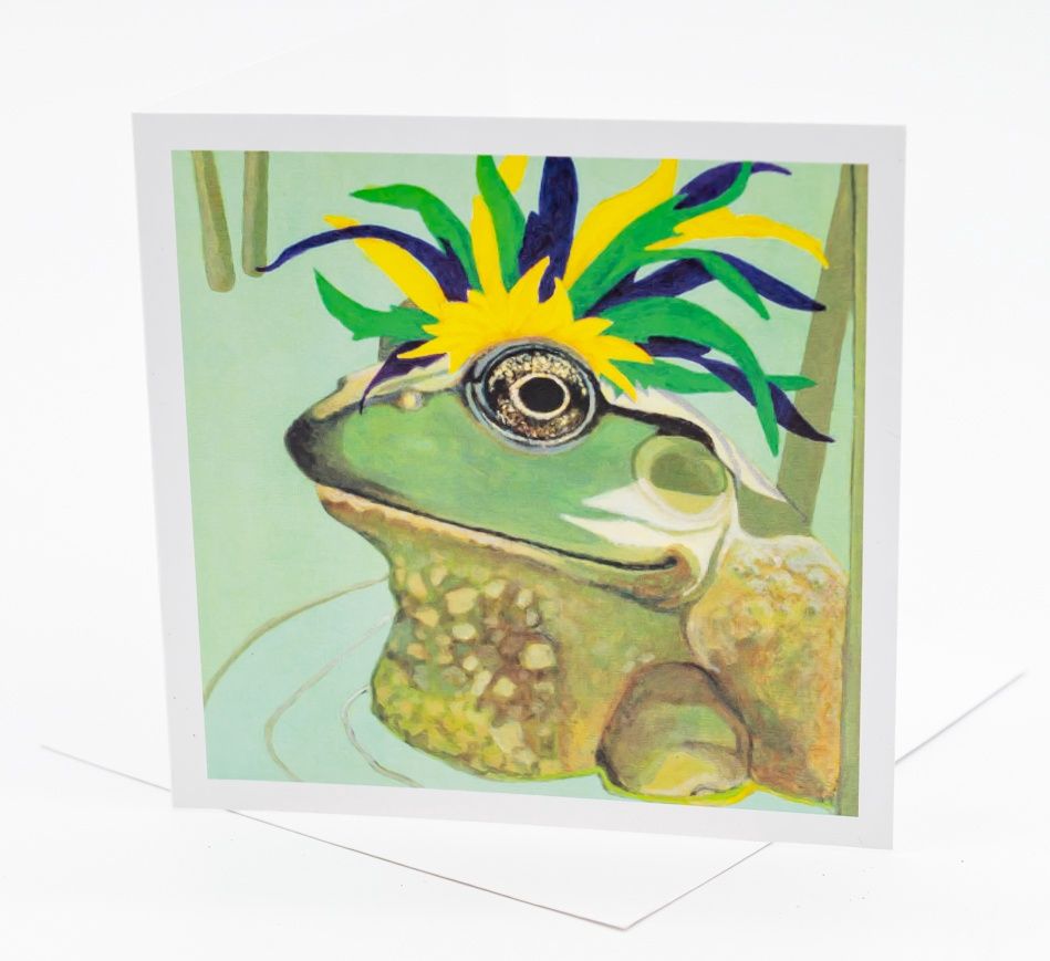 MARDI GRAS FROG CARD  (6pk)