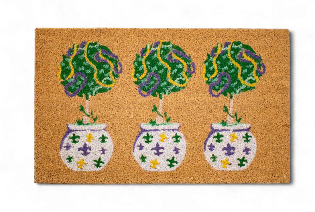 Mardi Topiary Coir Doormat