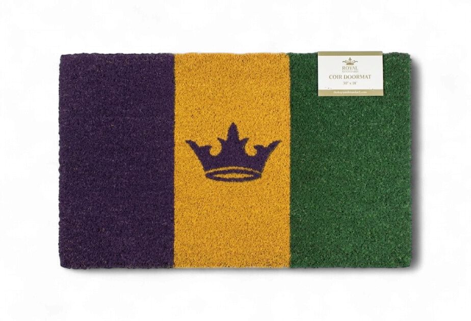 Mardi Gras Flag Coir Doormat