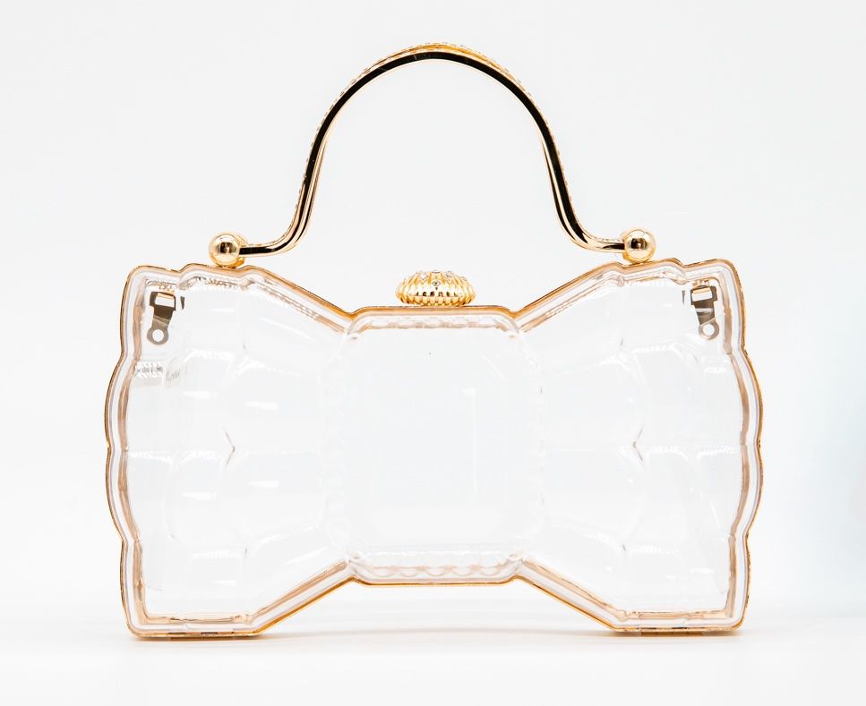 Clear Acrylic Bow Clutch