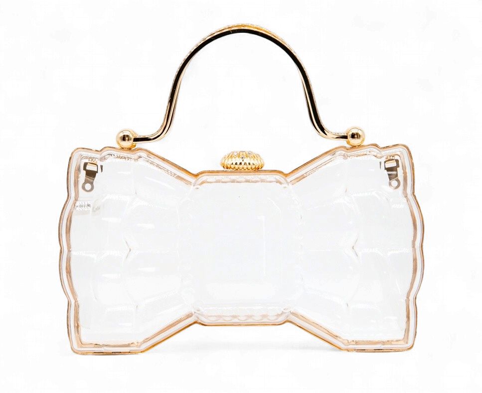 Clear Acrylic Bow Clutch