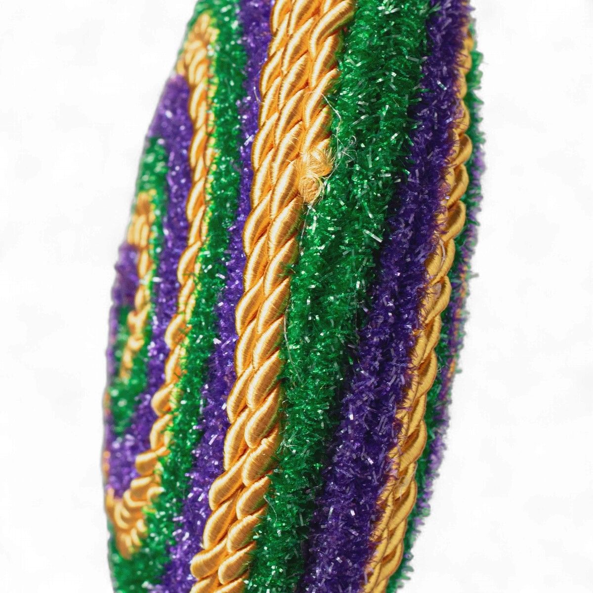 20" Rope Stripe Lollipop Pick: Mardi Gras