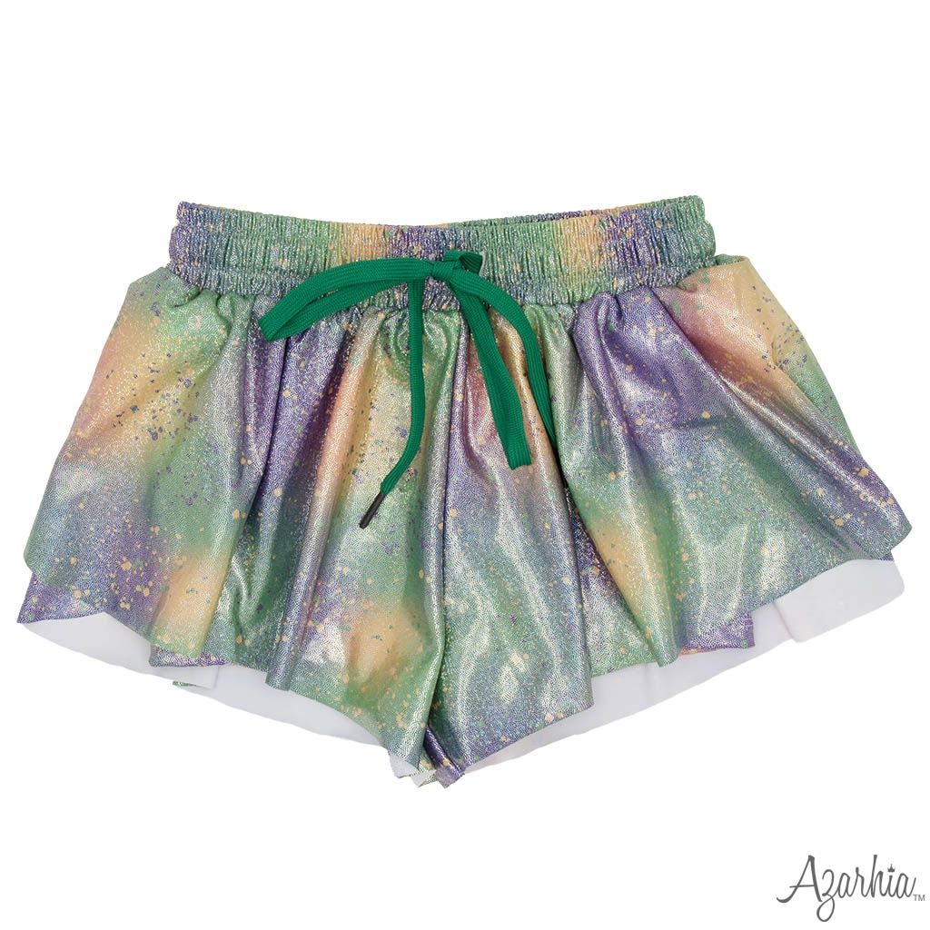 Mardi Gras Shimmer Splatter Butterfly Short