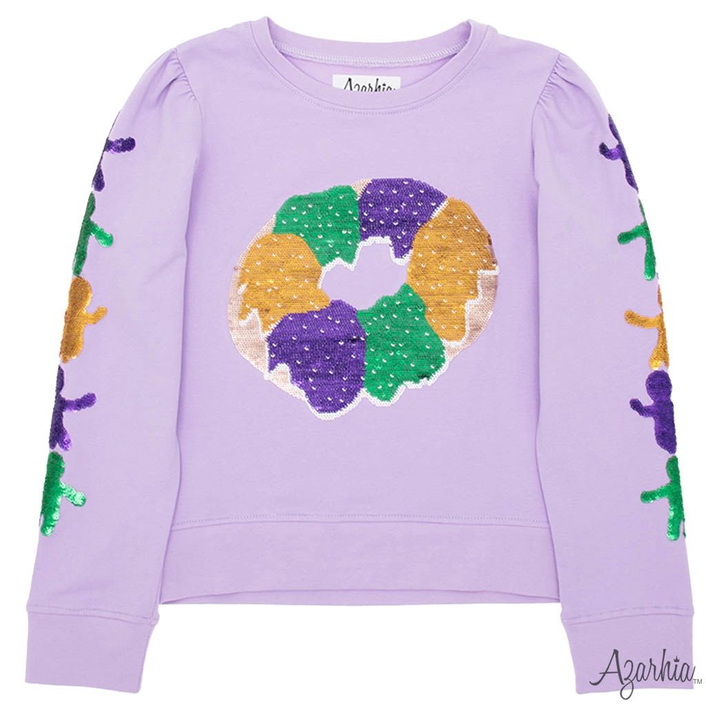 Mardi Gras Sequin King Cake and Babys Lavender Holly