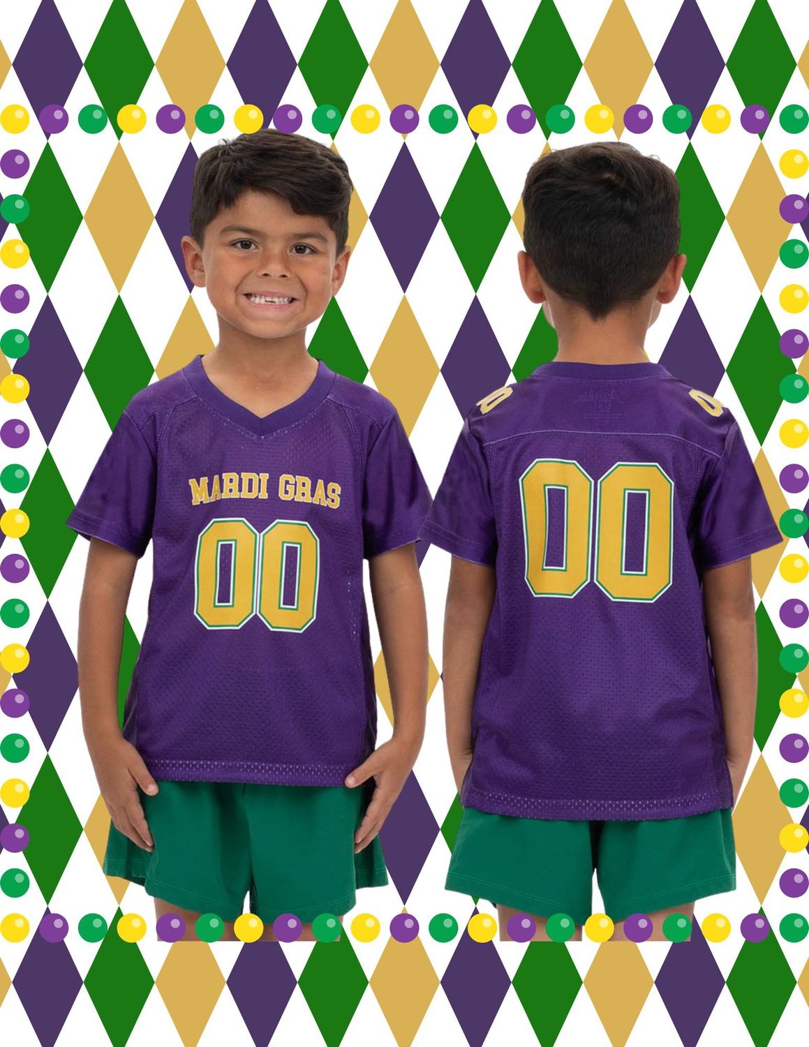 Mardi Gras Football Jersey