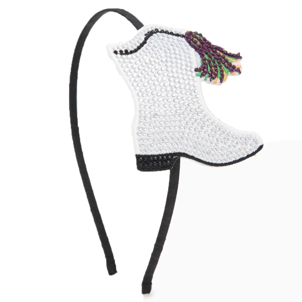 Mardi Gras Marching Boot Rhinestone Headband
