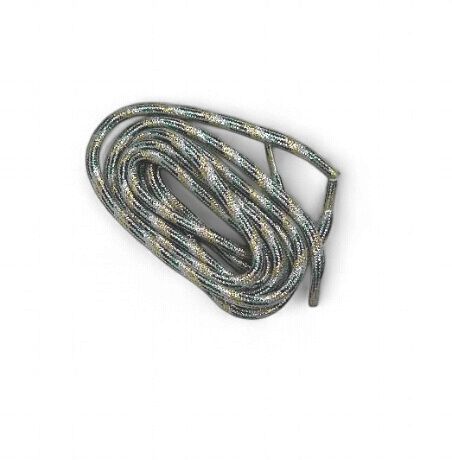 Purple, Green, and Gold Silver Metallic Shoelaces