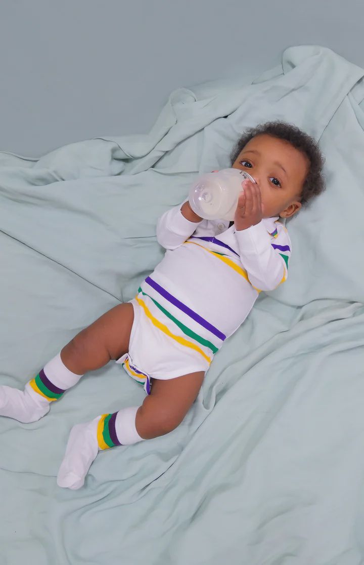 INFANT ONESIE LS WHITE INFINITY