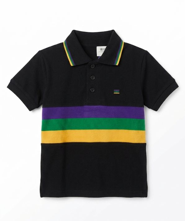 Black Chest Stripe Toddler Short Sleeve