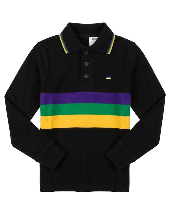 Black Chest Stripe Youth Long Sleeve