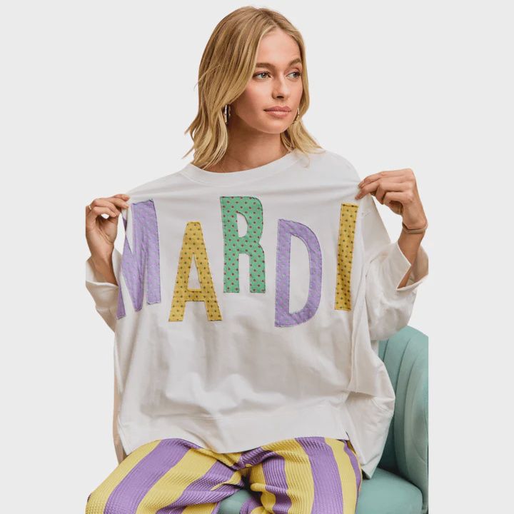 OVERSIZED MG POLKA DOT LETTER SWEATER