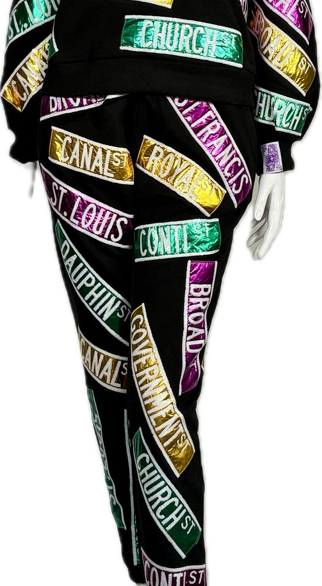 Mobile Street Signs Custom Queen of Sparkles Joggers
