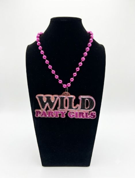 33" 10mm Wild Party Girls Medallion Necklace (Dozen)