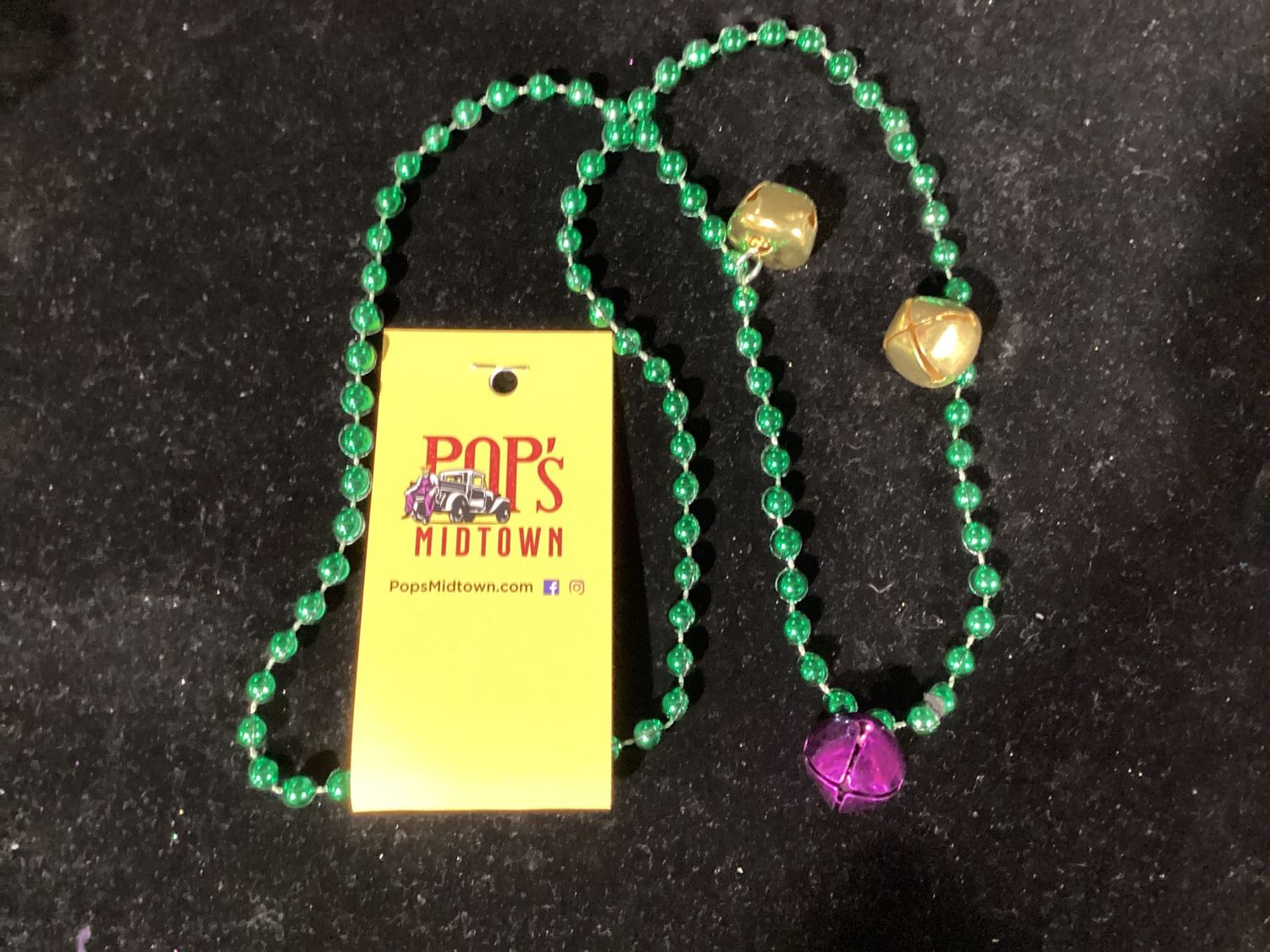 33" 7mm Purple, Green and Gold Jingle Bells - 3 Colors single