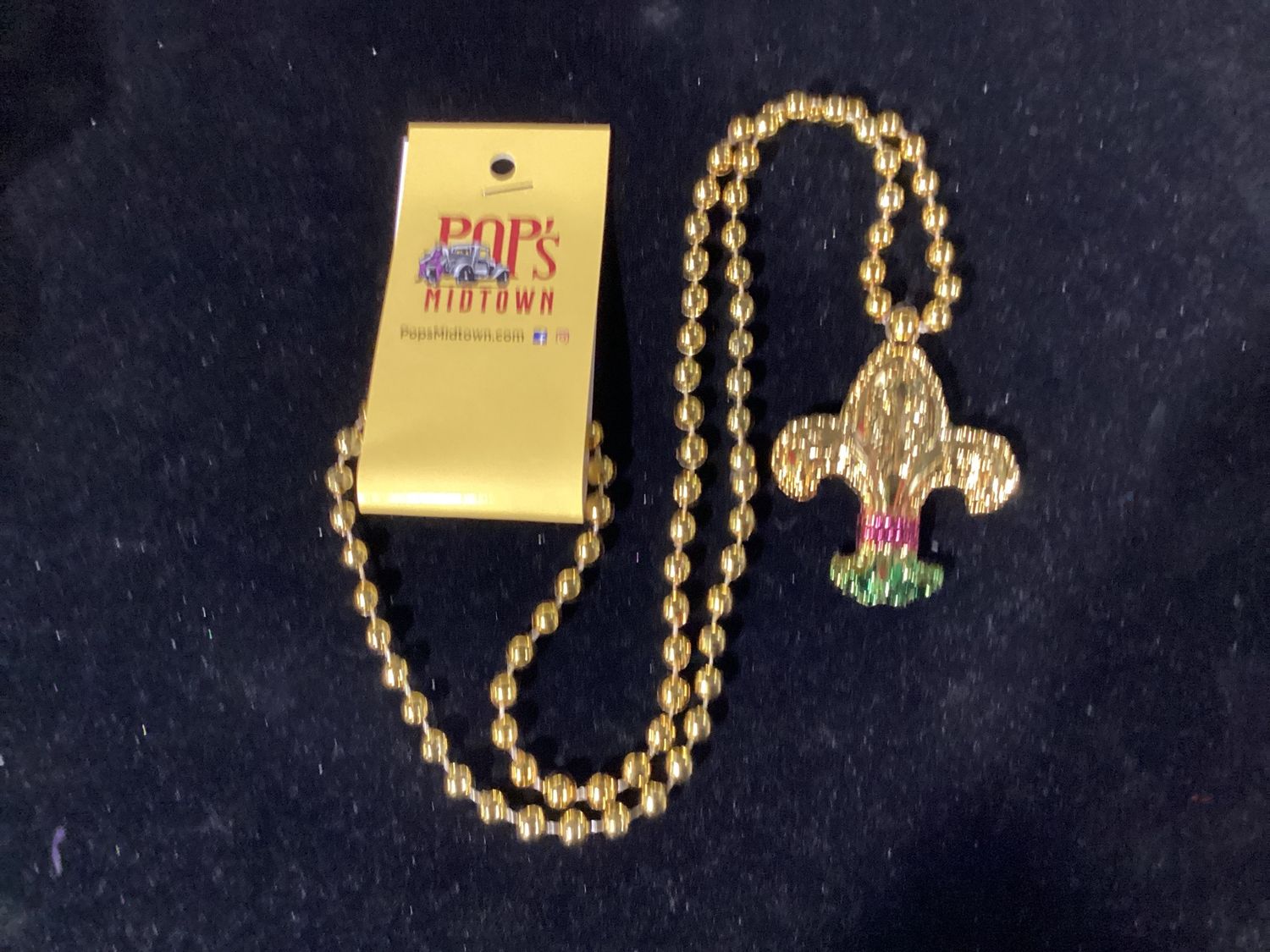 33" Fleur de Lis Mardi Gras Beads single