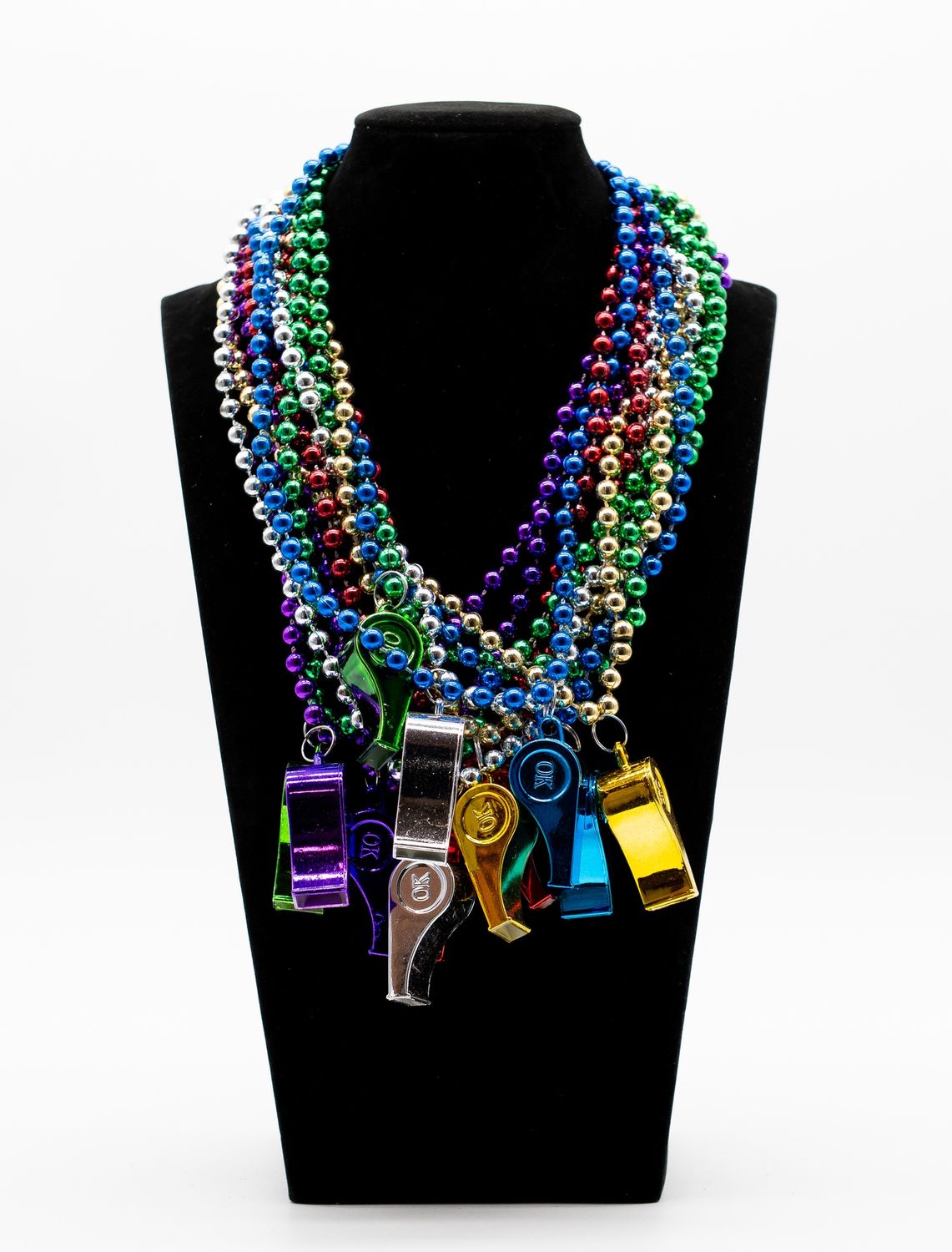 33" Whistle Necklace - Assorted Colors (Dozen)