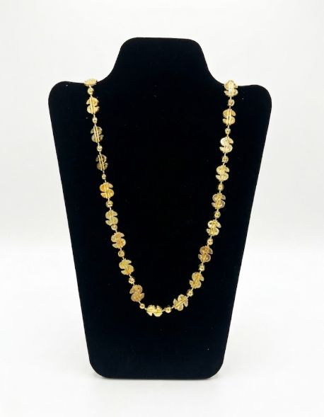 36" Dollar Sign Bead Necklace - Assorted Gold and Silver (Each)